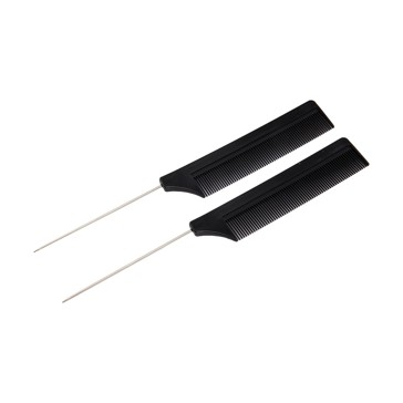 OXX Haircare 2 Pack Fine Tooth Metal Tail Comb