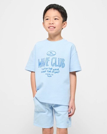 Waffle T-shirt and Short 2 Piece Set