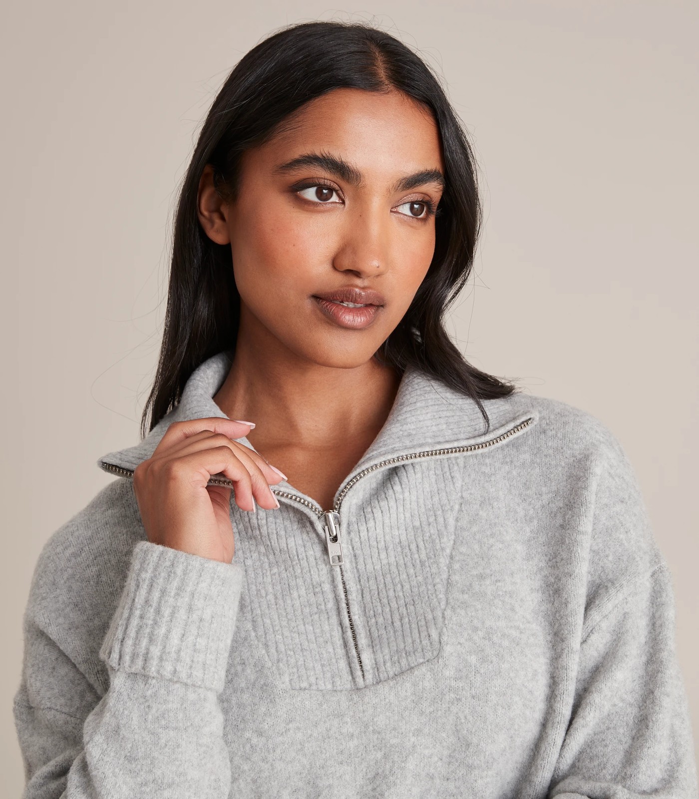 Gray half 2025 zip pullover