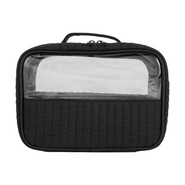 2 Piece Makeup Bag Set, Black - OXX Cosmetics