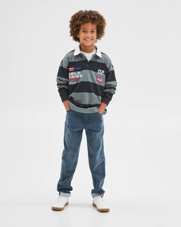 Australian Cotton Stripe Rugby T-Shirt