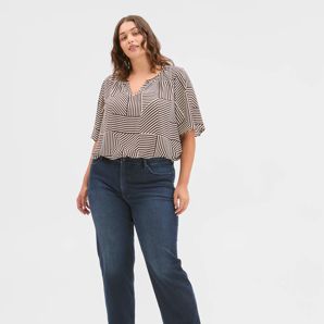 Plus Size Alexa Denim Full Length Straight Leg Jeans