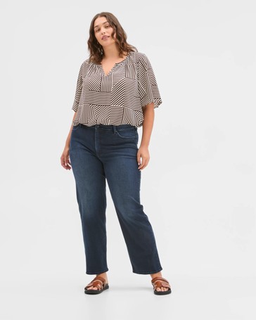 Plus Size Alexa Denim Full Length Straight Leg Jeans