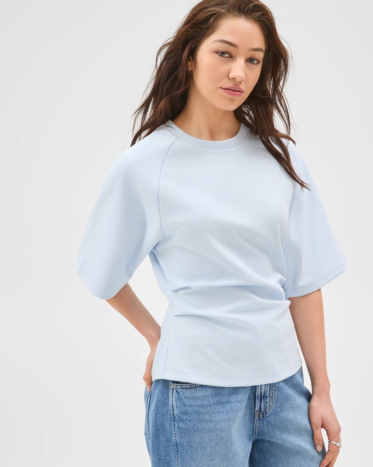 Lily Loves Cinched Waist T-Shirt - Glacier 4 of 5