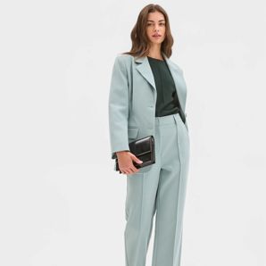 Petites Single Breasted Self Stripe Blazer