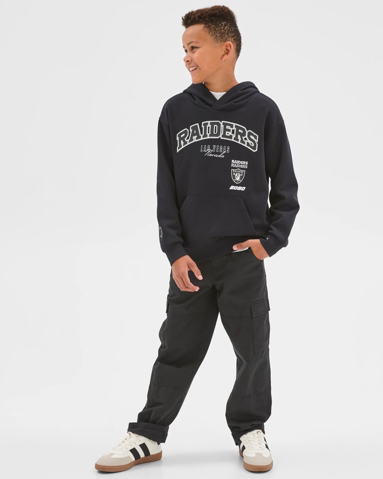 NFL Australian Cotton Blend Oversized Hooded Jumper - Black 2 of 6