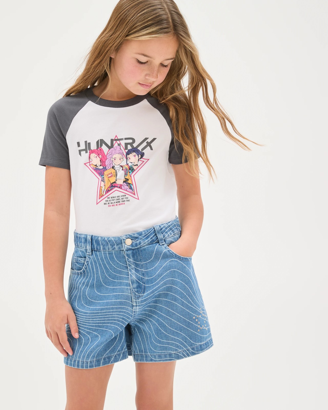 Licensed KPop Demon Hunters Australian Cotton Raglan Sleeve T-Shirt 3 of 6