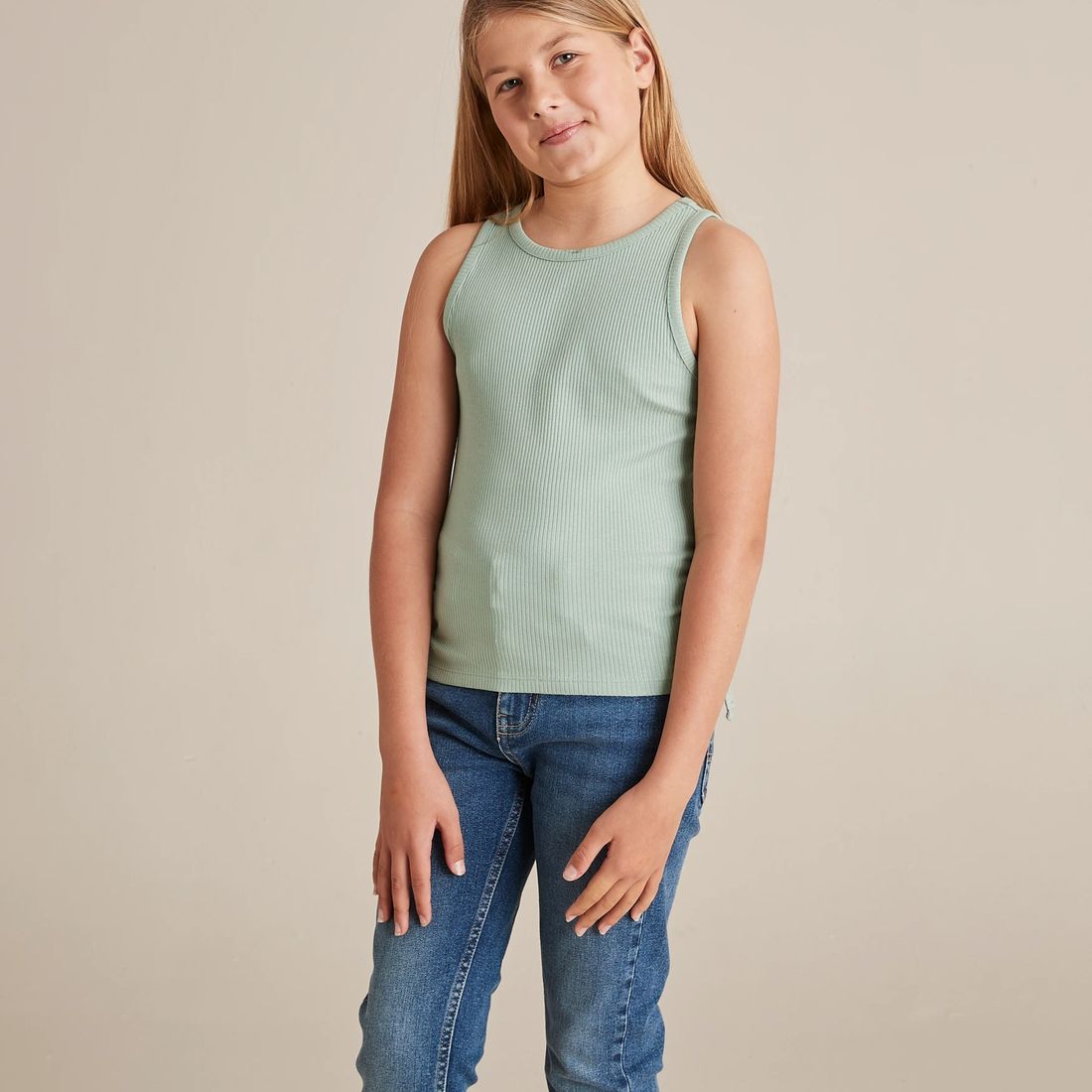 Side Tie Rib Tank | Target Australia