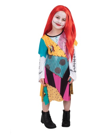 The Nightmare Before Christmas - Sally Finkelstein Deluxe Kids Costume Size 6-8yrs