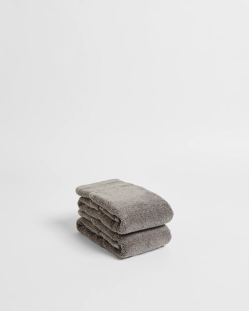 Luxury Egyptian Cotton 2 Pack Hand Towel - Grey