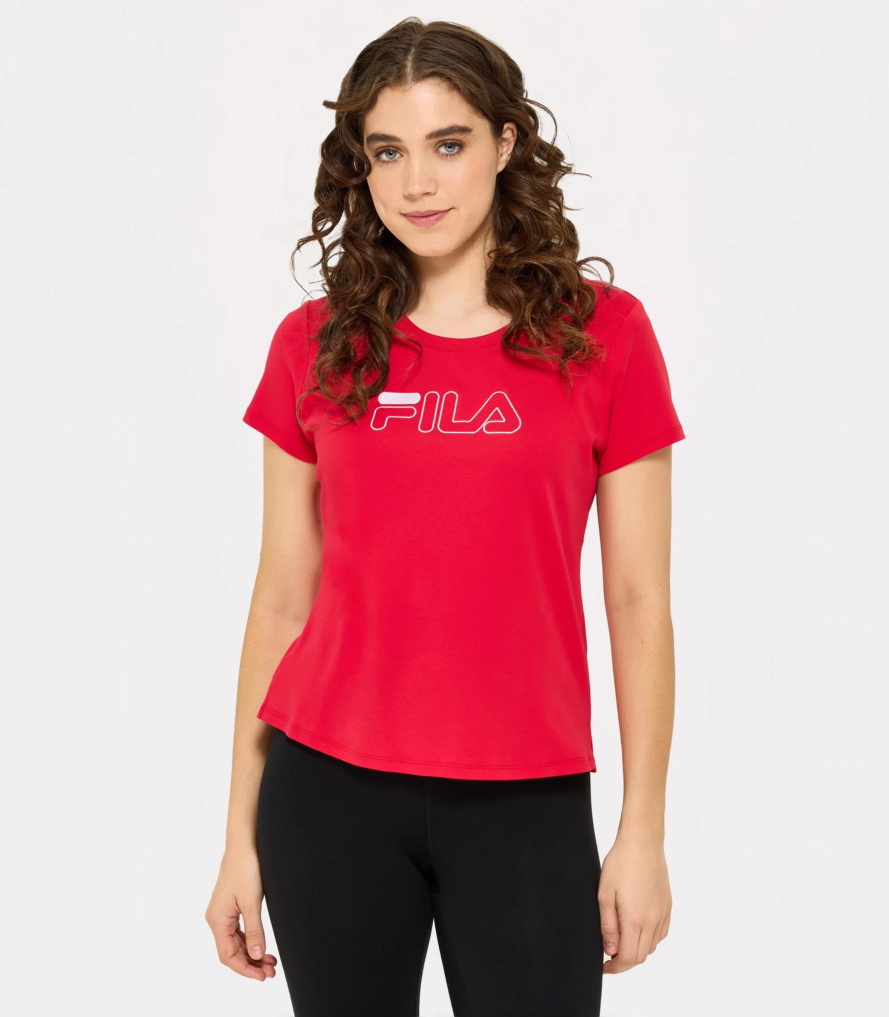 Fila t shirt womens red on sale