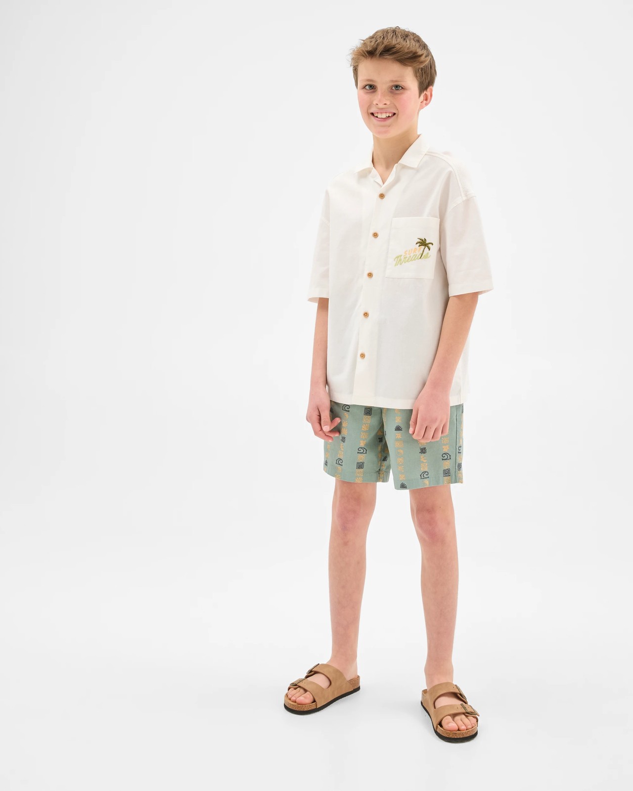 Cotton Short Sleeve Textured Shirt 2 of 6