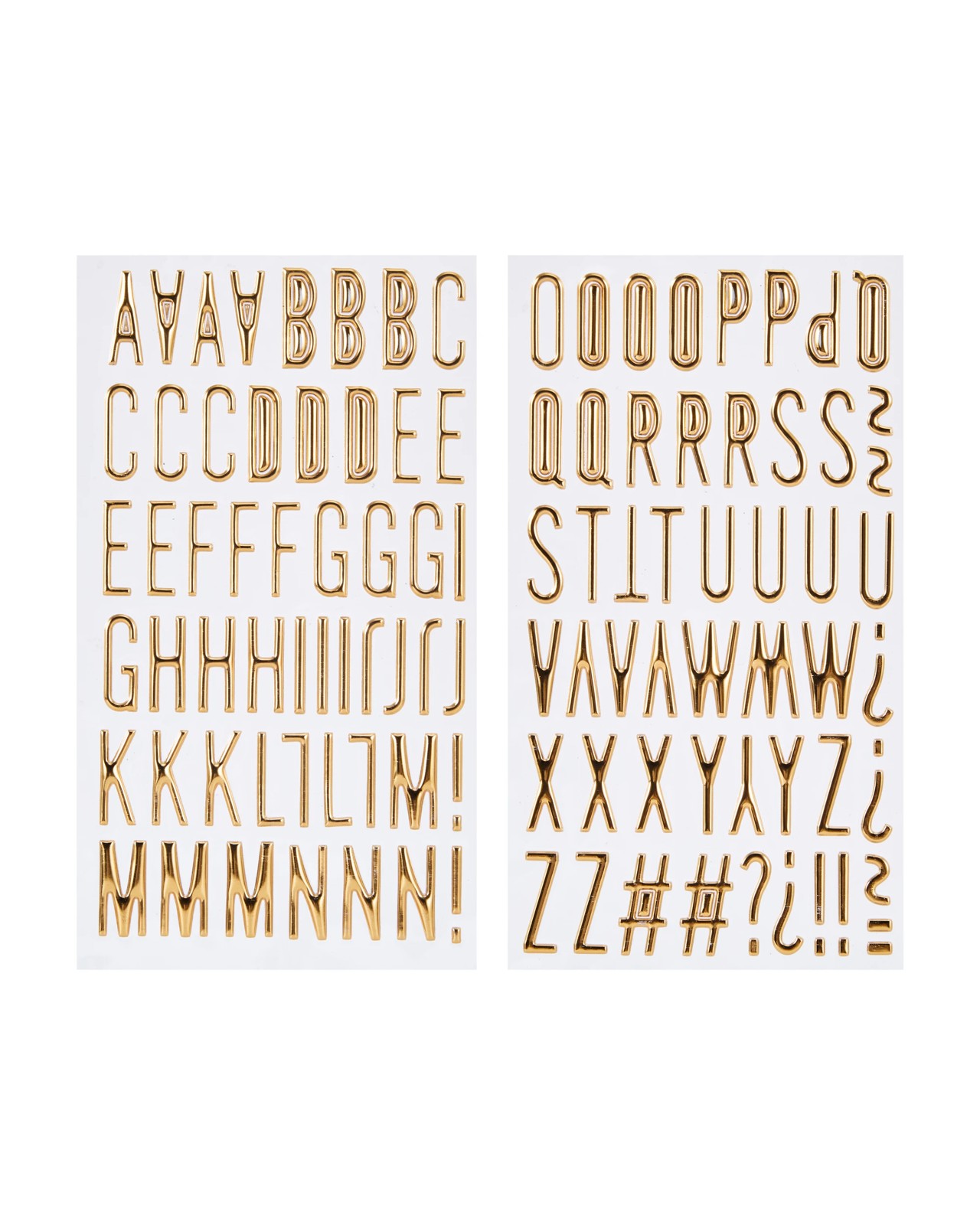 2 Pack Alphabet Stickers, Gold Look - Anko 2 of 3
