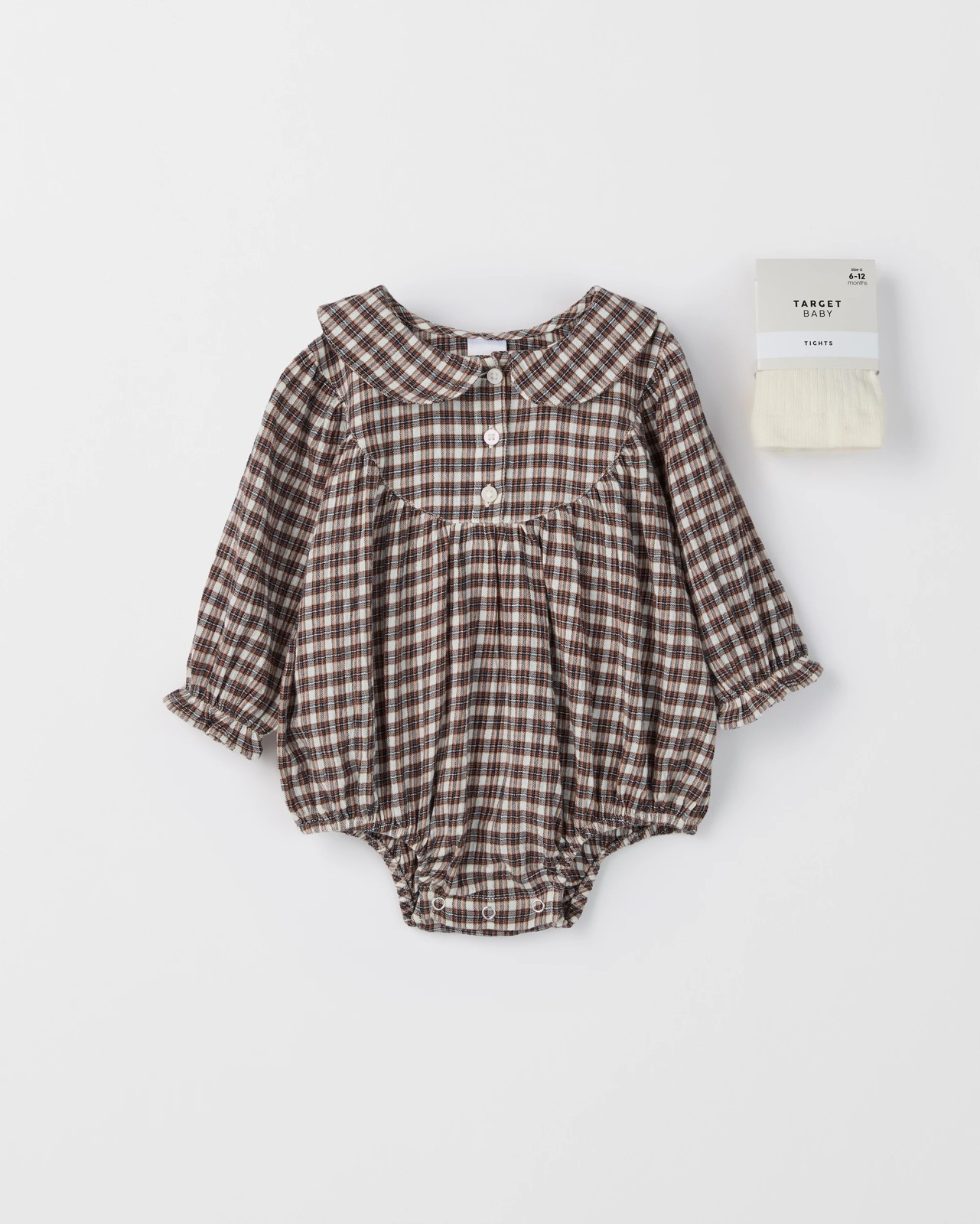 Baby Woven Bodysuit and Tights 2 Piece Set 3 of 4