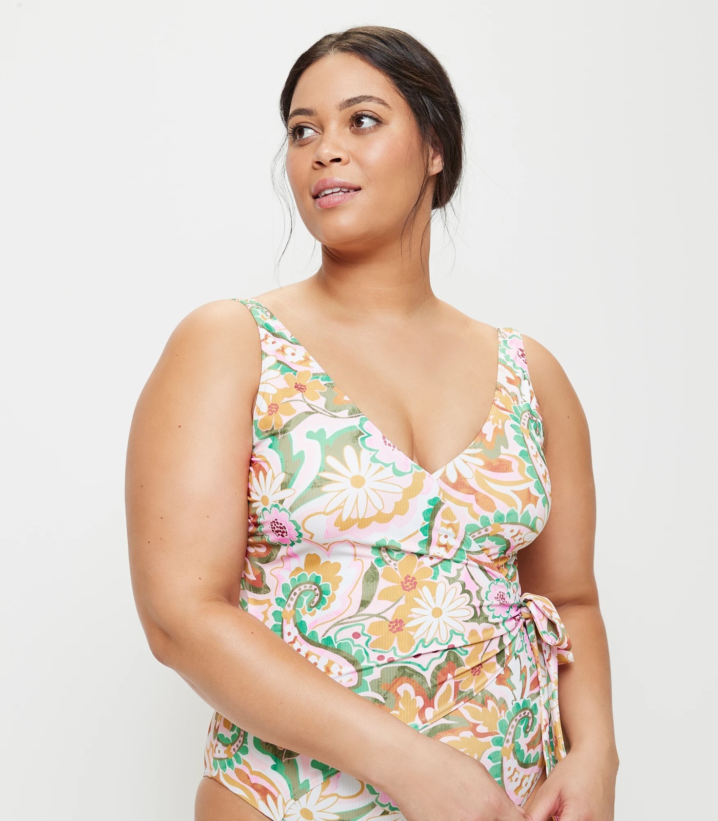 SEEKERS AUSTRALIA-Crazy Floral One Piece Built In Bra Swimsuit Plus Size  22W-NWT