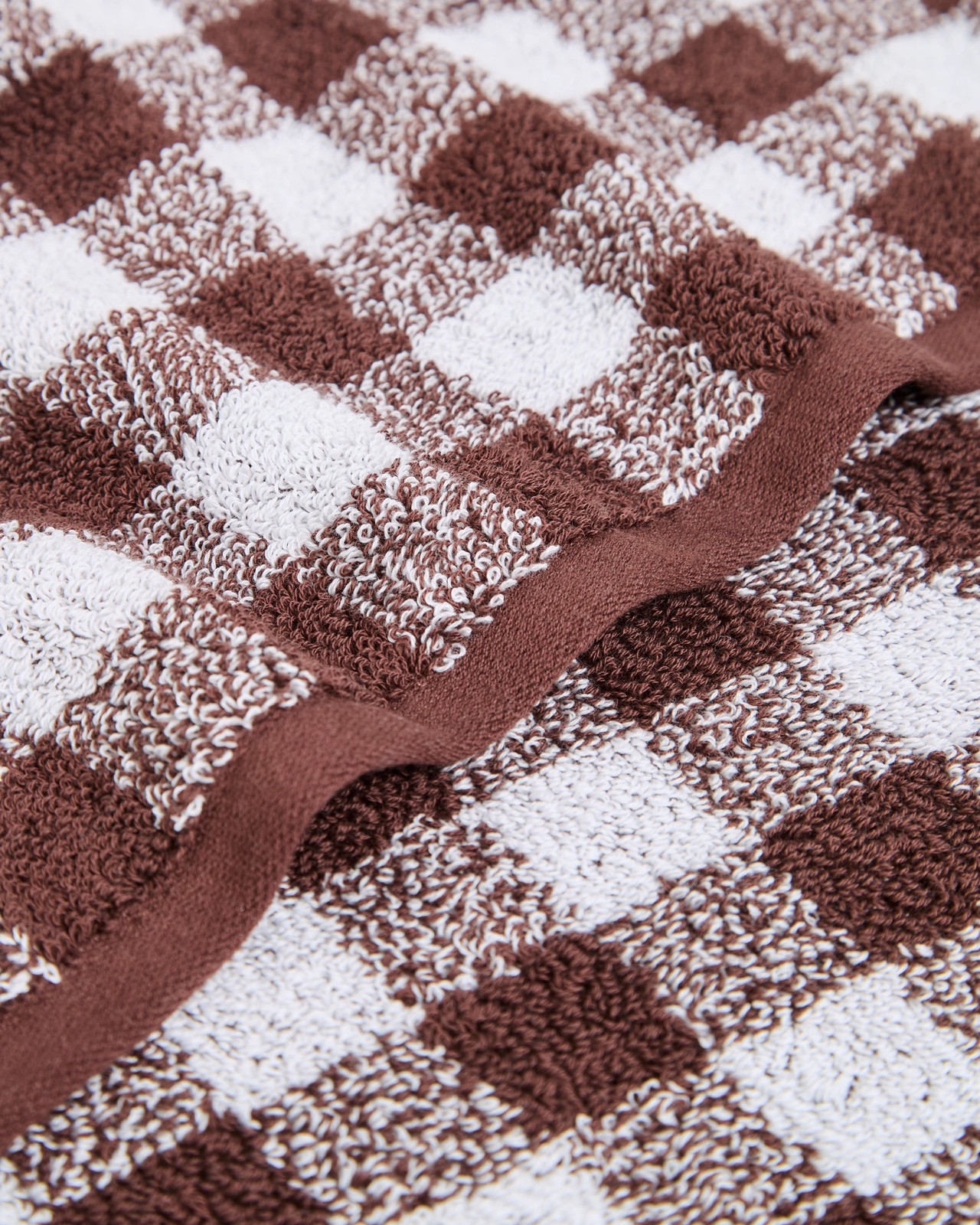 Georgie Australian Cotton Gingham Bath Towel - French Toast 2 of 2