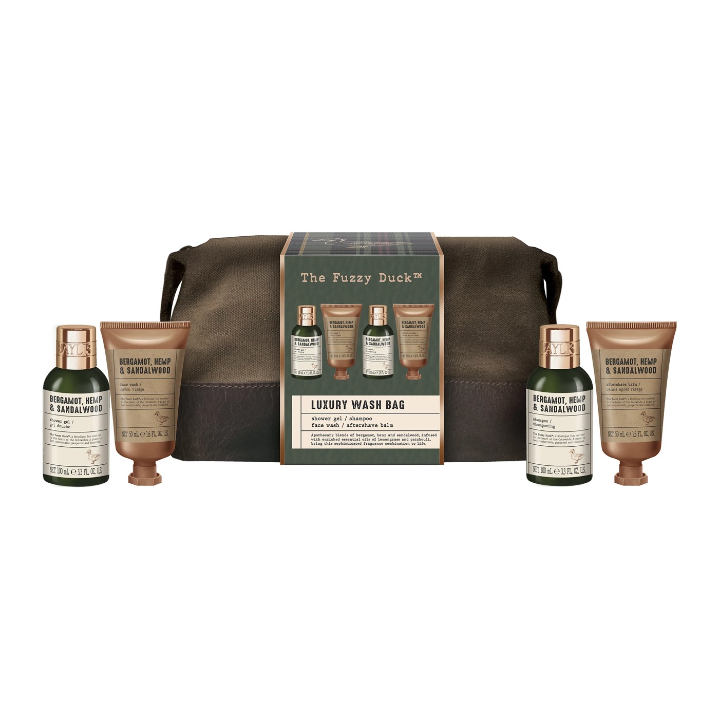 Baylis & Harding The Fuzzy Duck Luxury Wash Bag Gift Set - Bergamot, Hemp and Sandalwood 3 of 4
