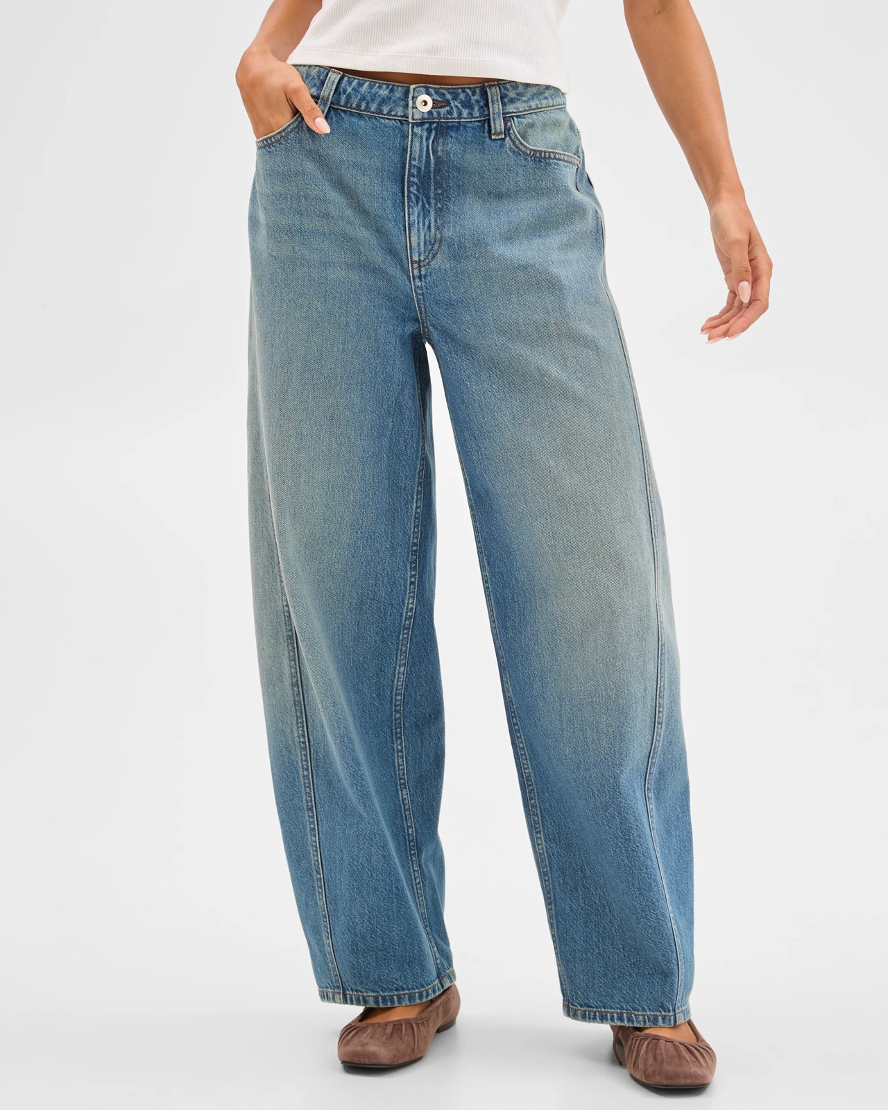 Lily Loves Barrel Leg Denim Jeans 3 of 6