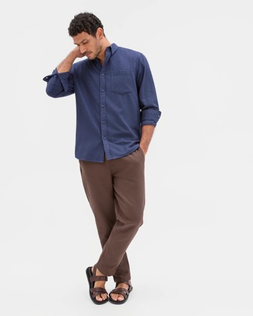 Australian Cotton Long Sleeve Oxford Shirt