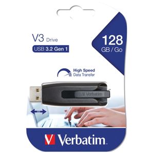 Verbatim Store'n'Go Pinstripe 128GB USB Storage Stick Drive For Laptop/PC Black thumbnail 2