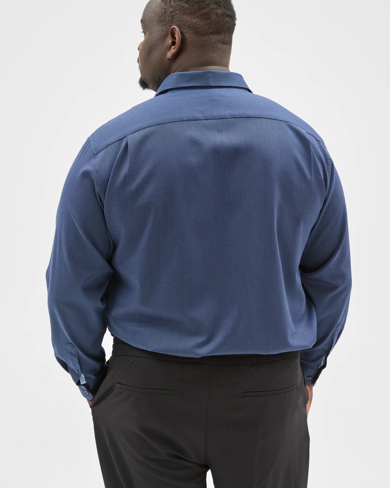 Plus Size Australian Cotton Micro Dobby Business Shirt 3 of 5