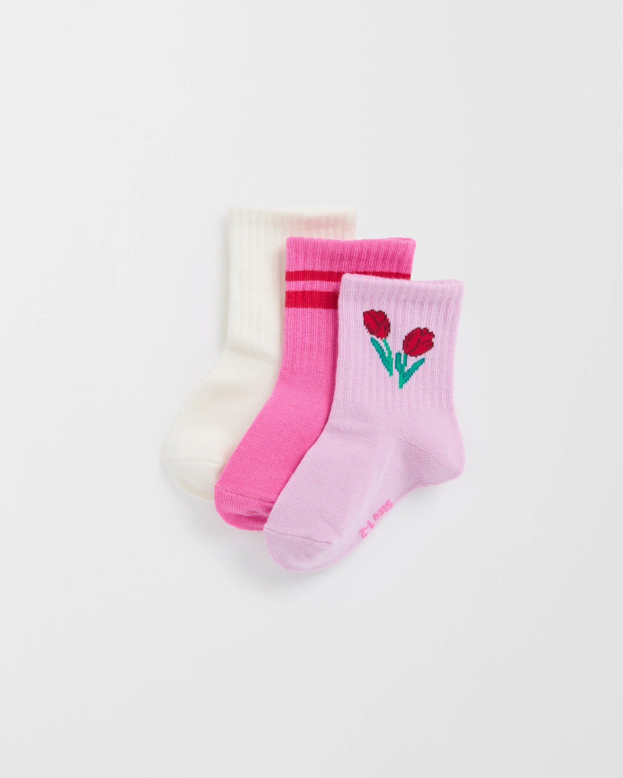 Bonds Baby 3 Pack Pattern Rib Crew Socks  6 of 6