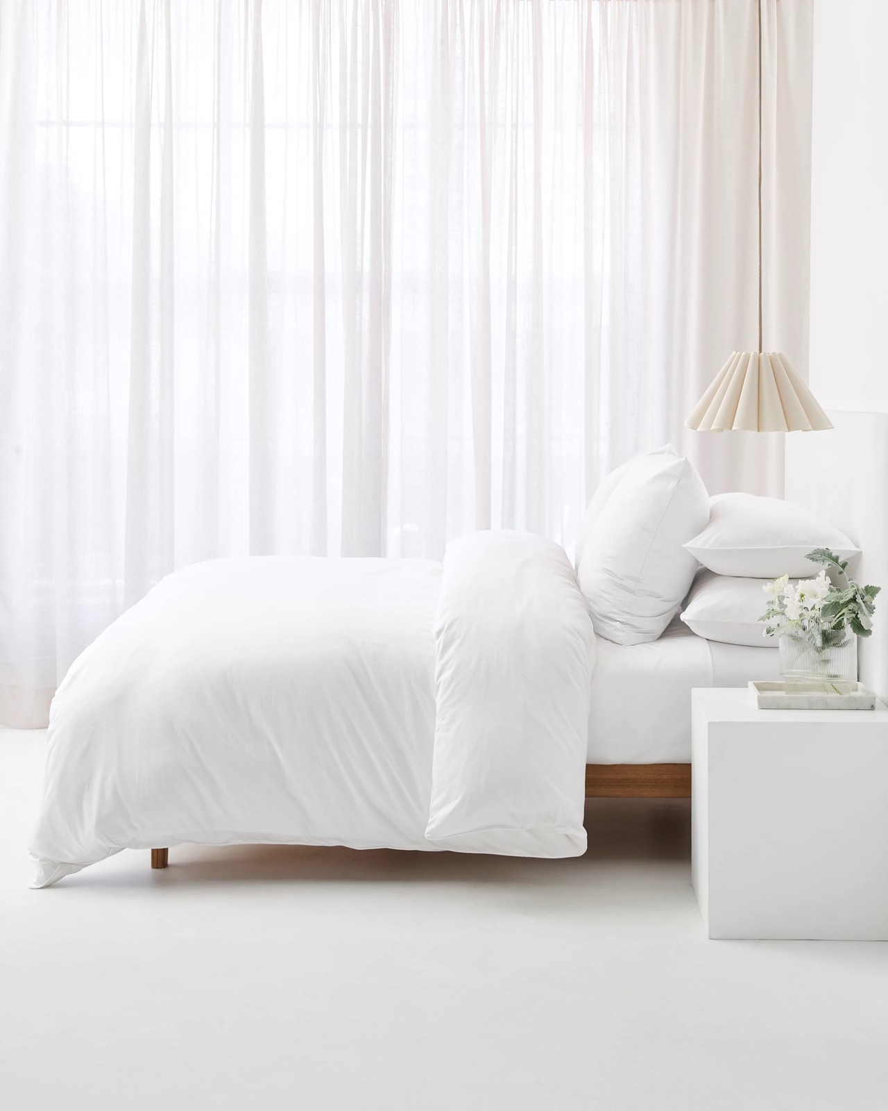 Eden Luxury Egyptian Cotton Quilt Cover Set - White 2 of 6