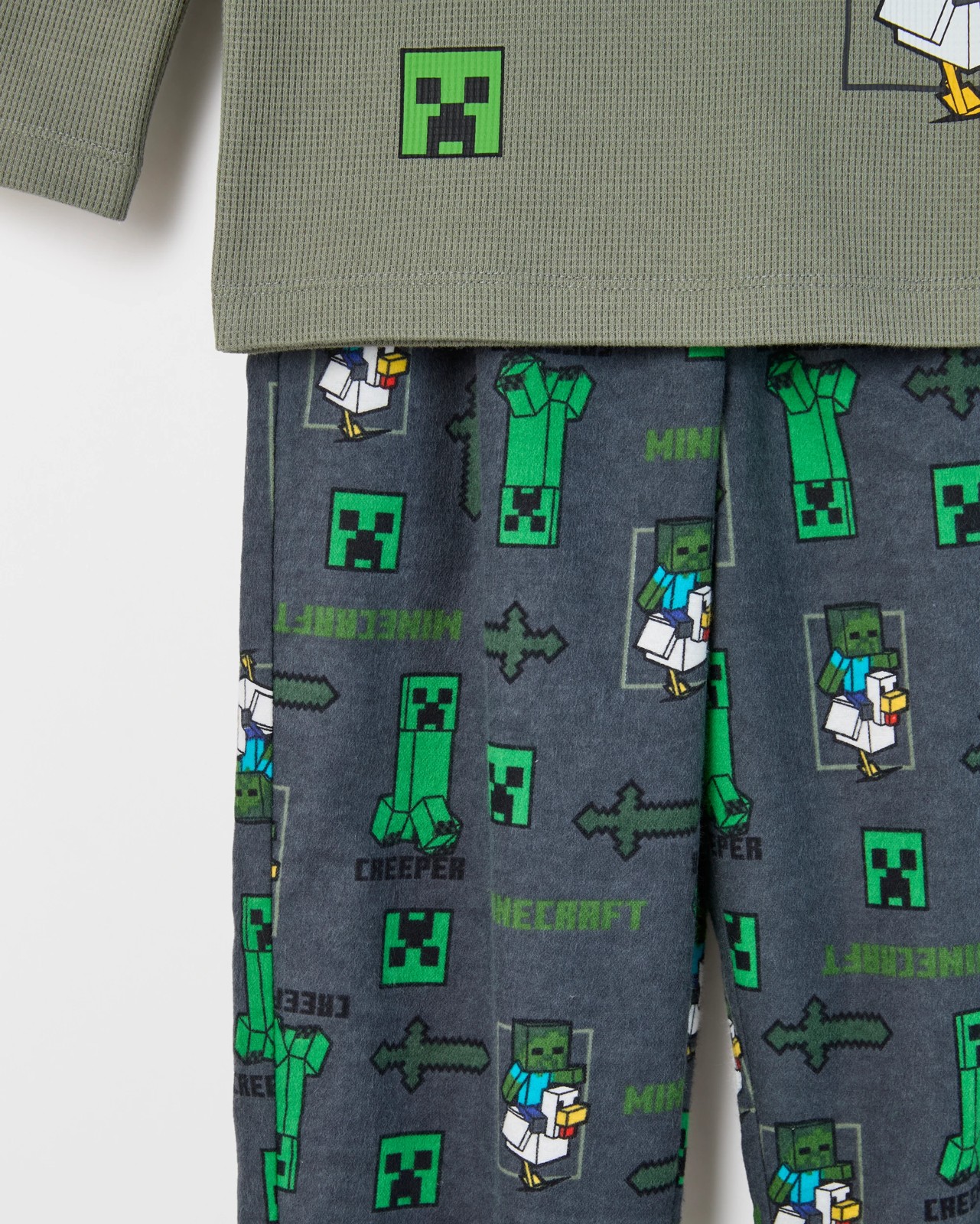 Minecraft Australian Cotton Younger Boys Knit/Flannelette Pyjama Set 3 of 3