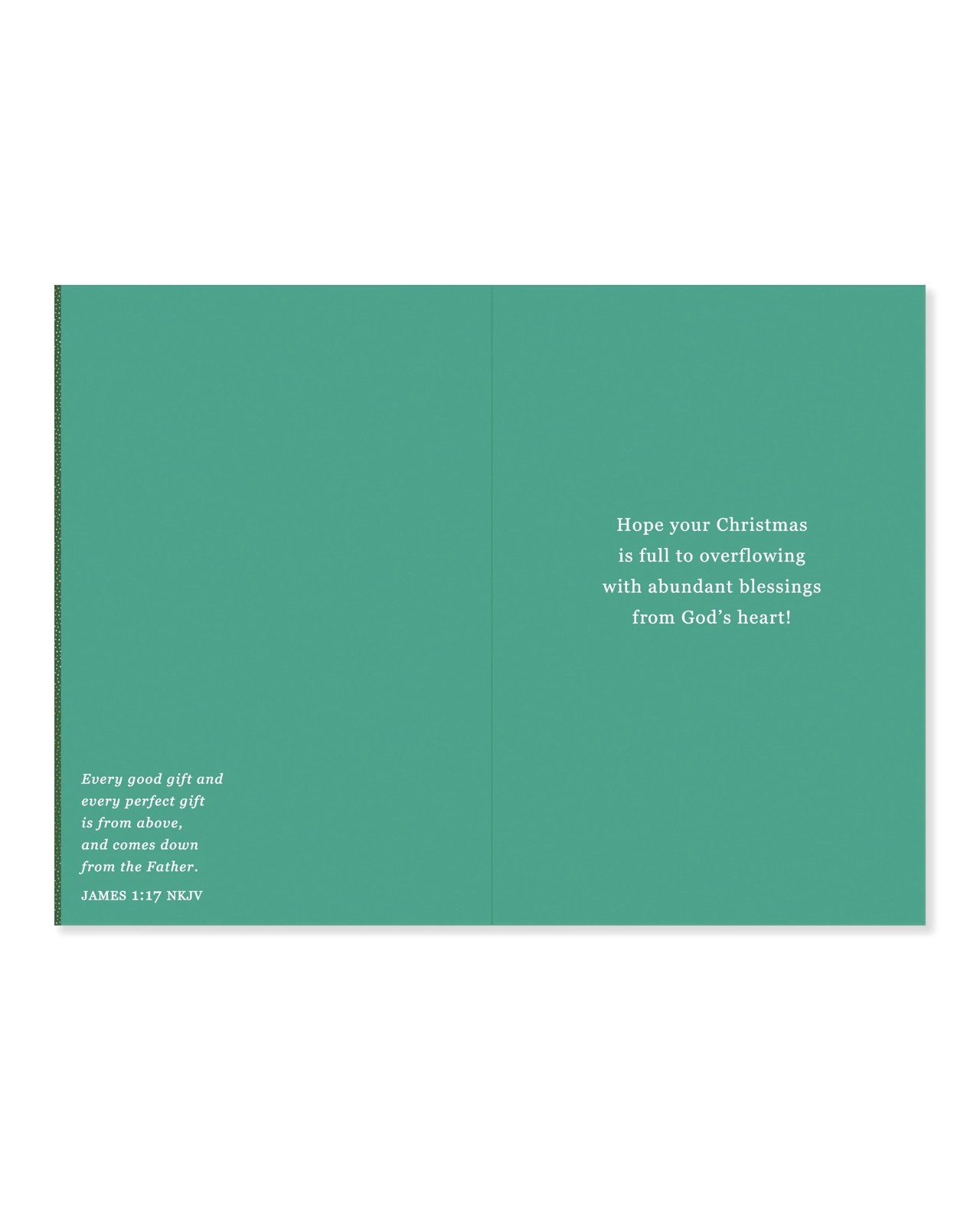 Hallmark Christmas Card - Joy, Hope, Love, Faith and Peace 2 of 3