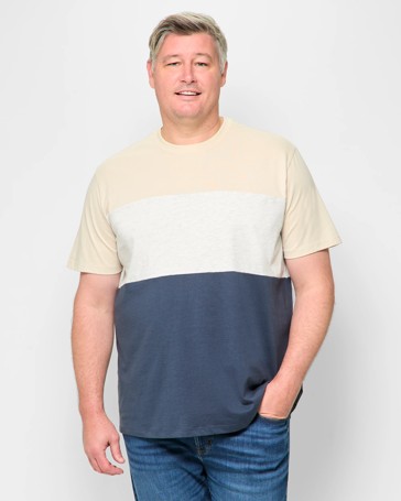 Plus Size Australian Cotton Blend Panel T-Shirt
