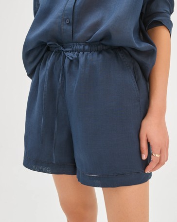 A-Line Trim Detail Shorts
