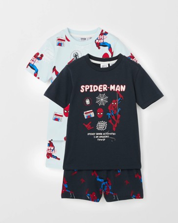 Disney Organic Cotton 2 Pack Younger Boys Top & Shorts Pyjama Set