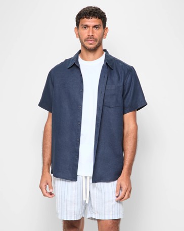 European Linen Short Sleeve Shirt