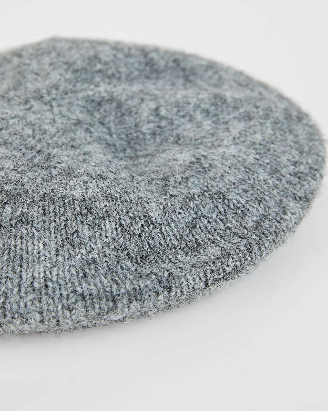 Knitted Beret Hat - Grey Marle 2 of 2