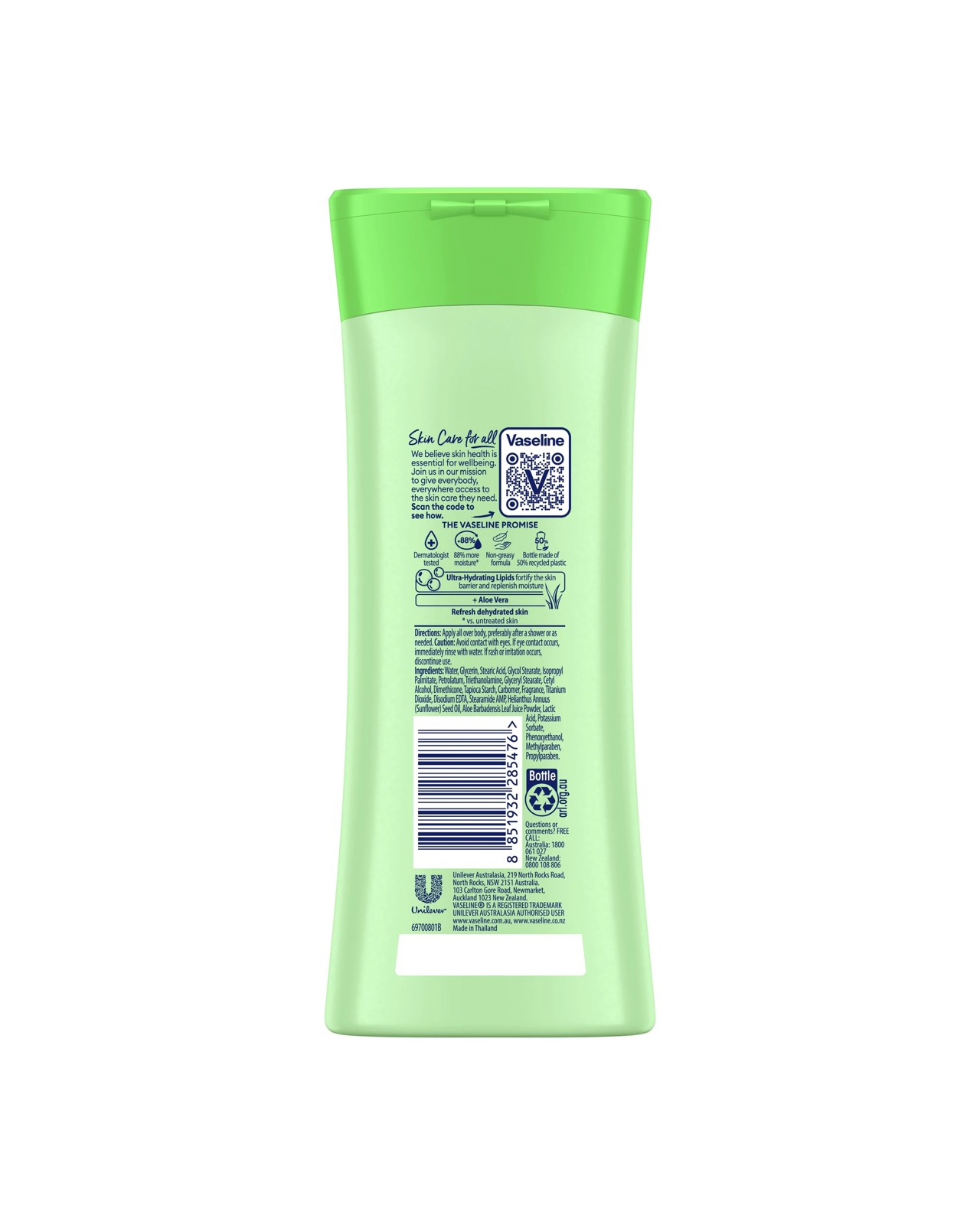 Vaseline Intensive Care Aloe Soothe 48H Moisture Body Lotion 225ml - Ultra Hydrating Lipids 2 of 6