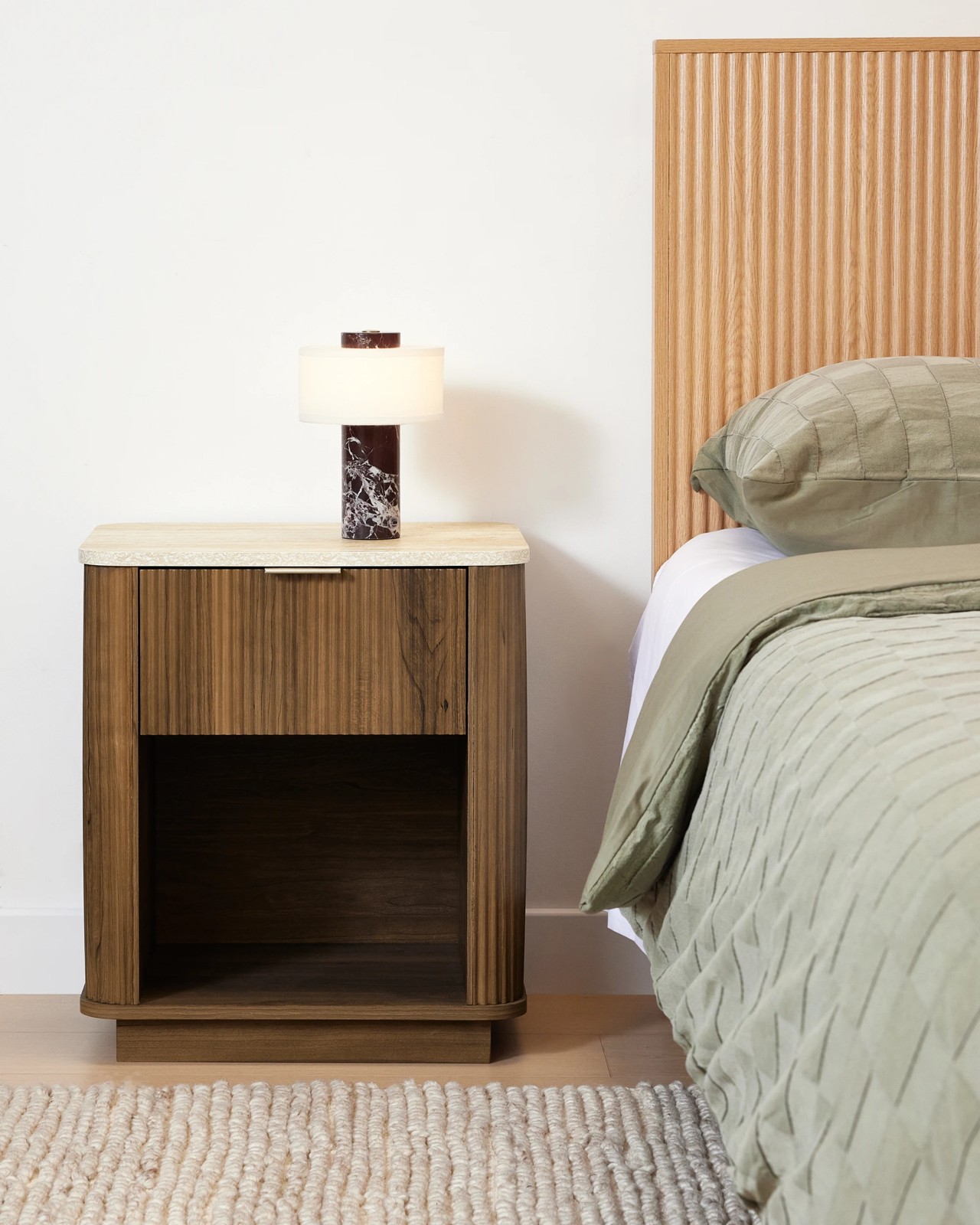 Anko Claire Bedside Table - Walnut 2 of 6