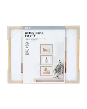 3 Piece Gallery Set, Oak - Anko