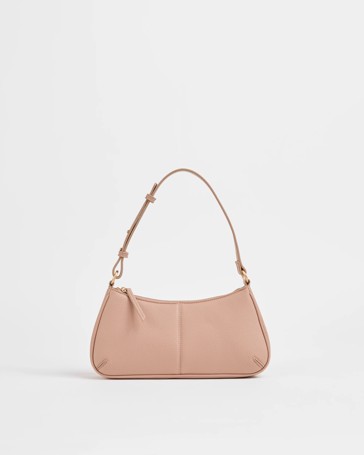 Mini Seamed Pebble Shoulder Bag