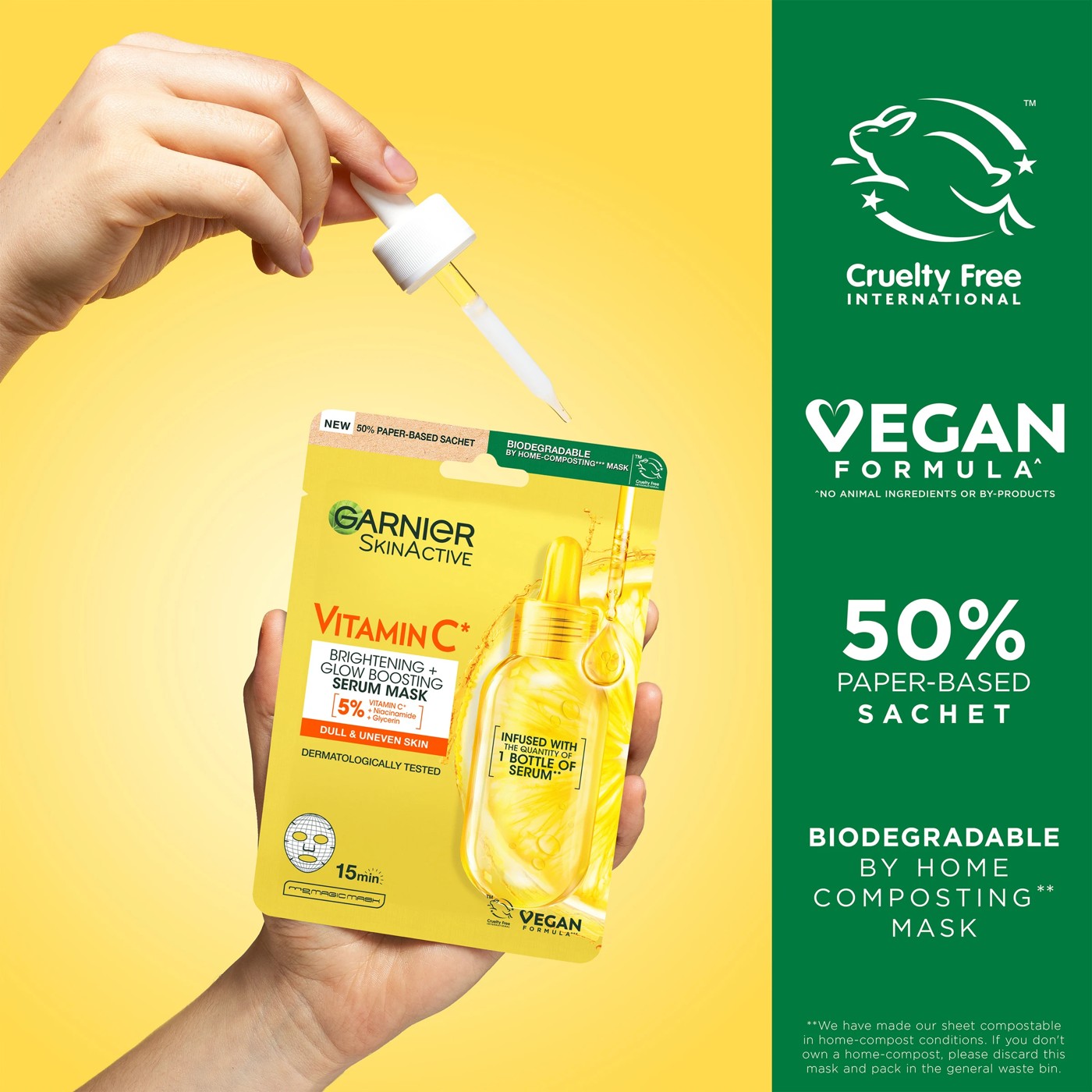 Garnier SkinActive Sheet Mask - Vitamin C and Hyaluronic Acid 5 of 5