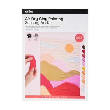 Air Dry Clay Painting Sensory Art Kit, Landscape - Anko