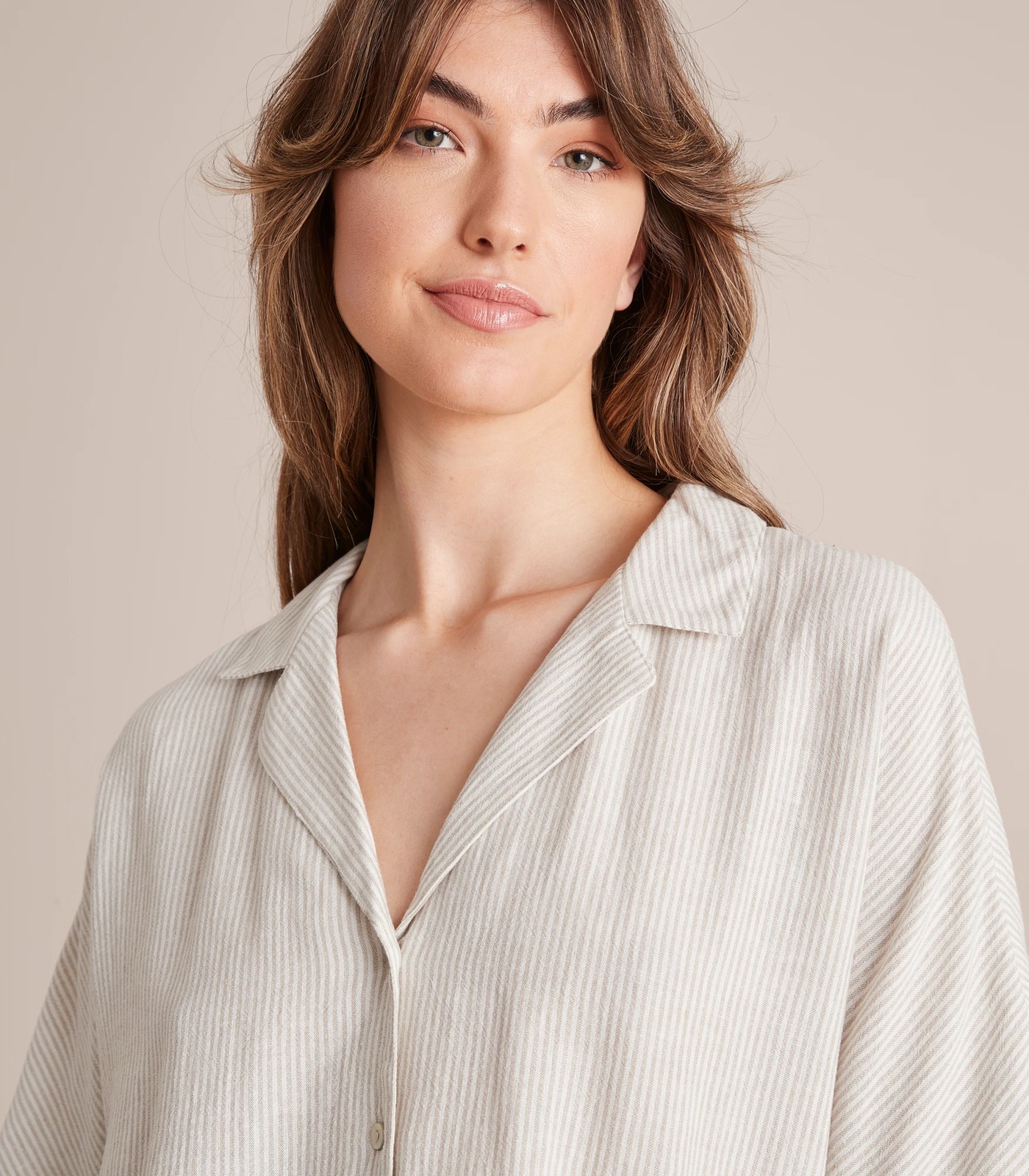 Linen Blend Shorts and Shirt Sleep Pyjama Set Target Australia