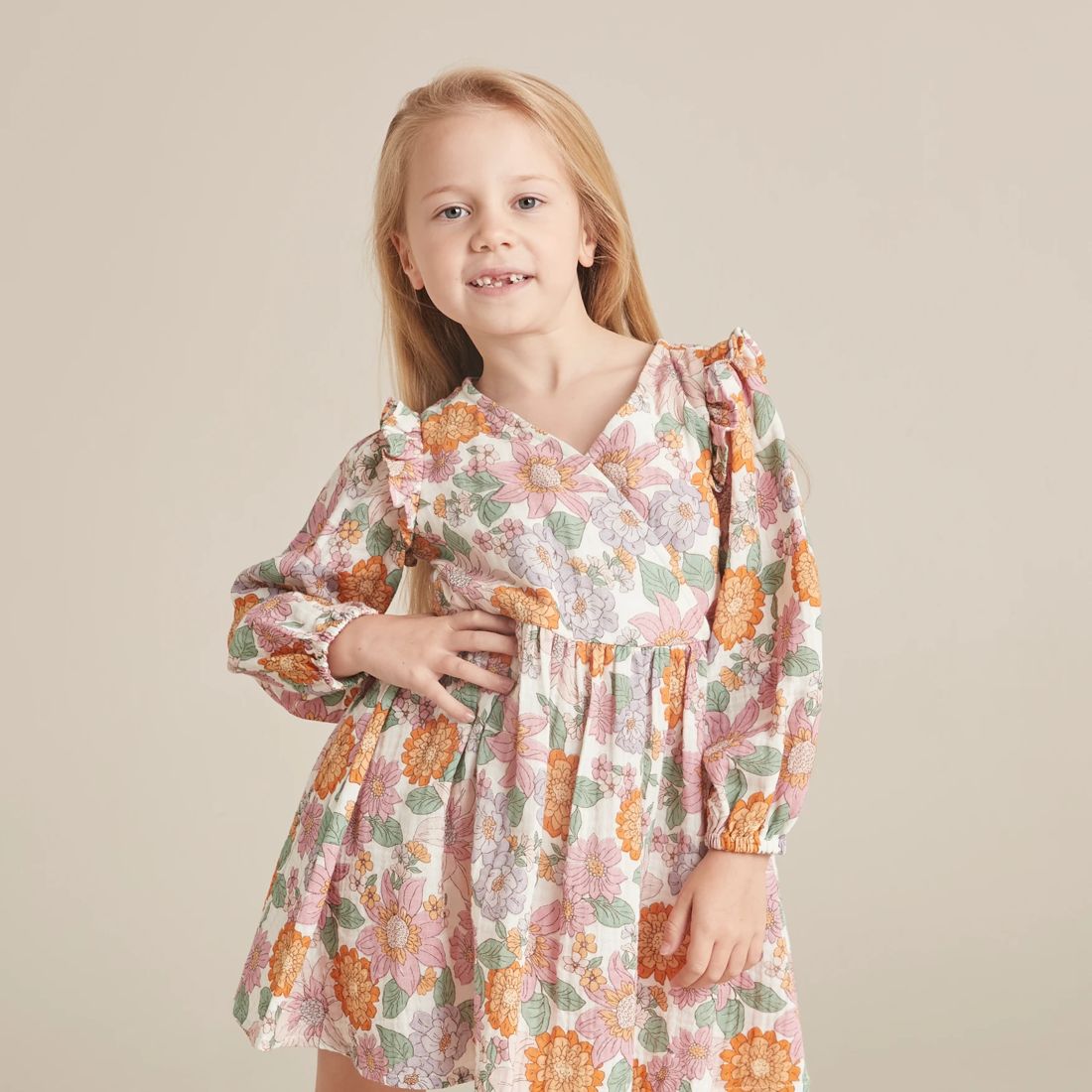 Floral Mock Wrap Dress | Target Australia image.