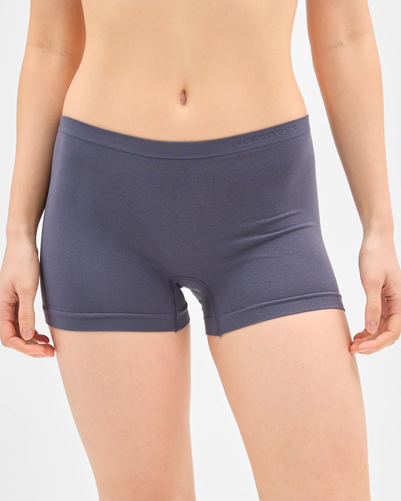 Lily Loves 2 Pack Seamfree Embossed Boyleg Briefs - Winter Blue/Bare Beauty 2 of 4