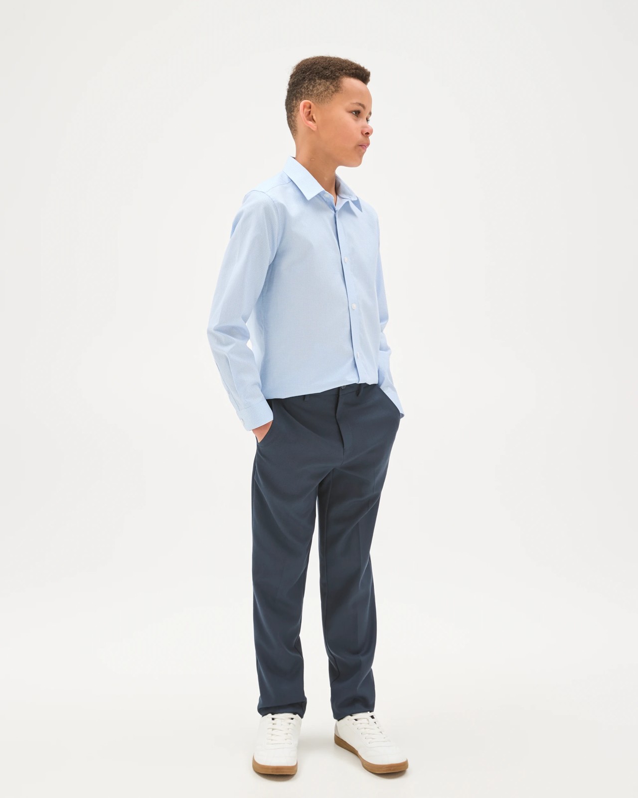 Boys Tailored Suiting Pants - Blue 3 of 5