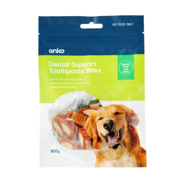 Pet Treat Dental Toothpaste Filled Bites - Anko