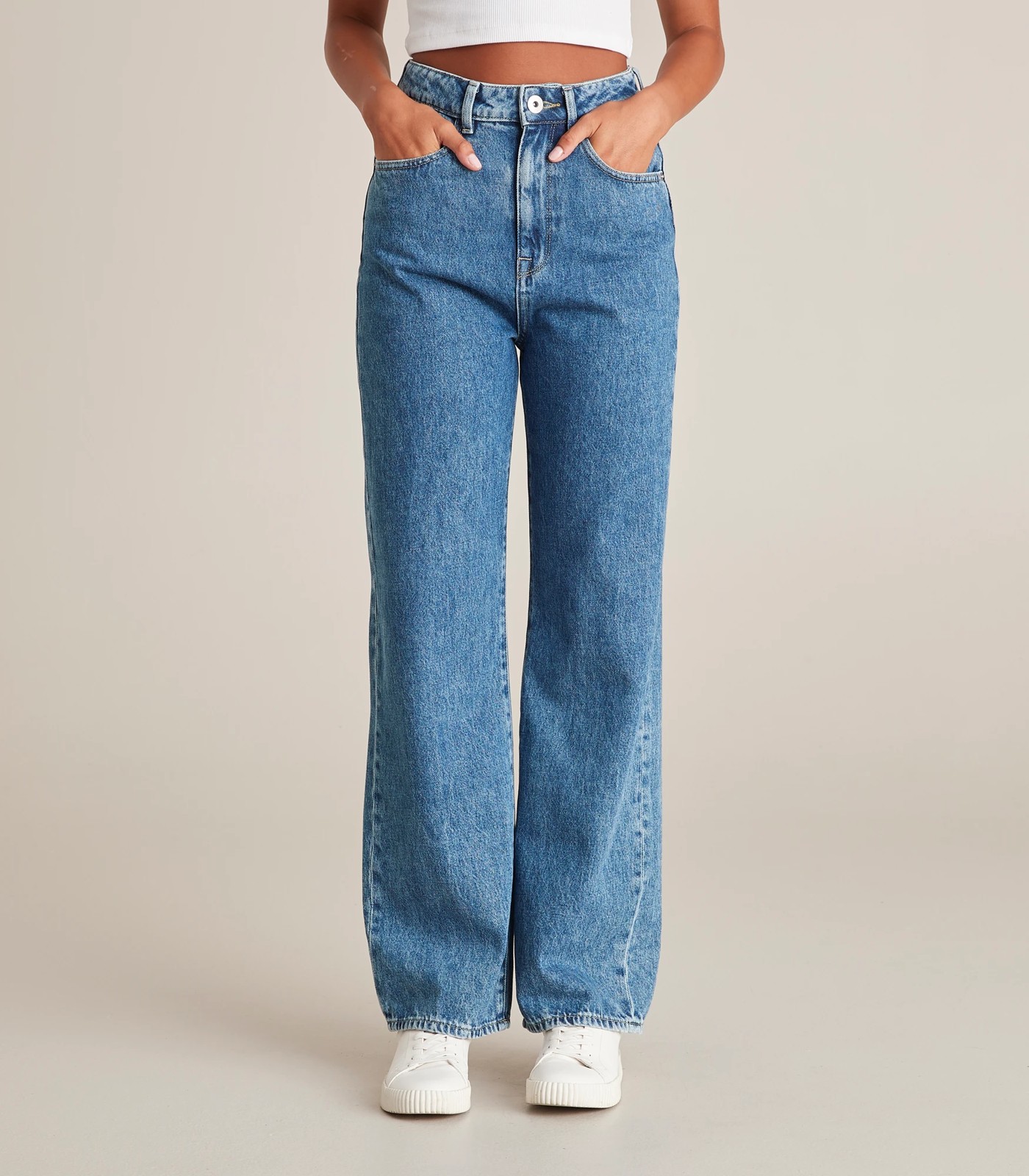 LILY WIDE LEG JEANS / BLUE FLARE