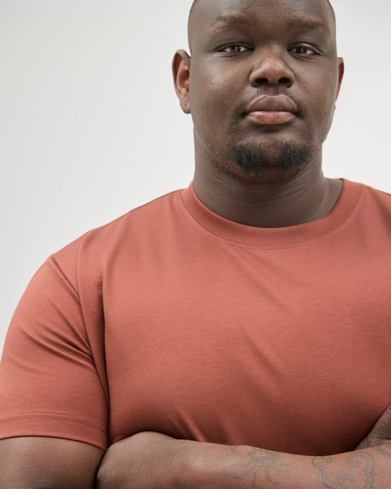 Plus Size Australian Cotton Heavyweight Relaxed T-Shirt - Rust  3 of 6