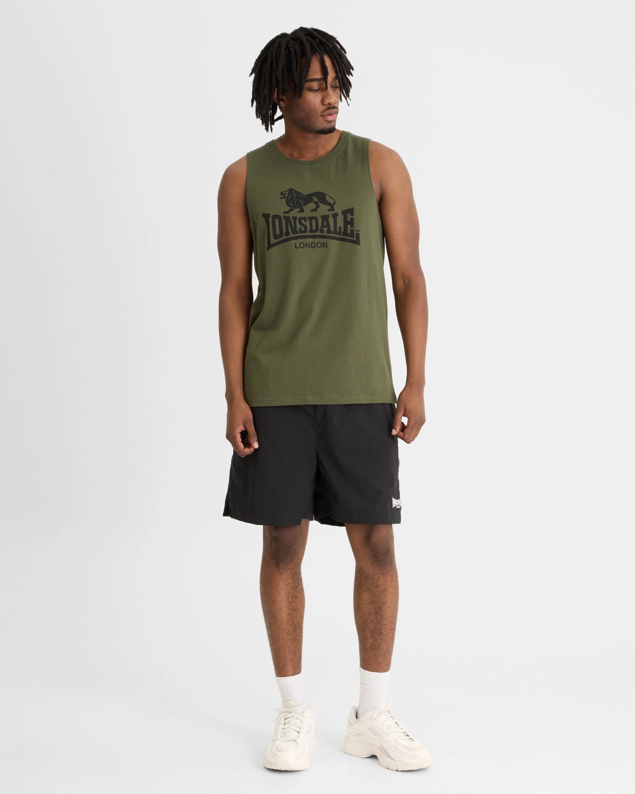 Lonsdale London Muscle Tank Top - Olive 2 of 6