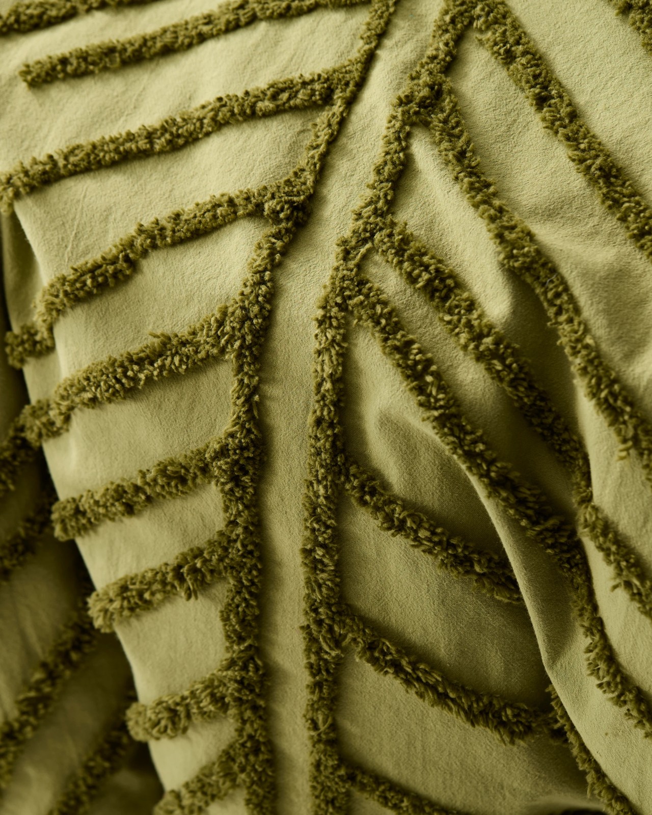 Oakley Cotton Textured Leaf Quilt Cover Set 6 of 6