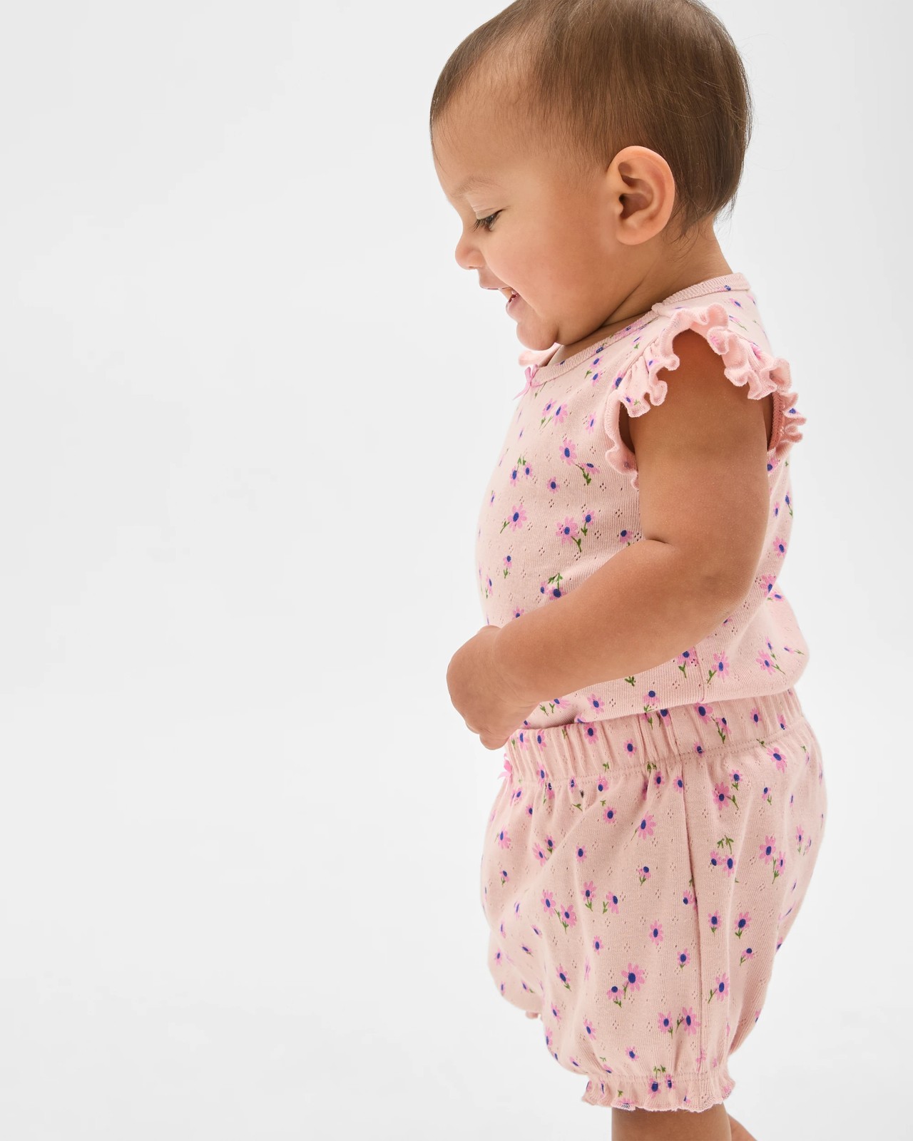 Baby Organic Cotton Bodysuit and Shorts Set 2 of 6